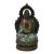 Vintage Cloisonne Enamel Lotus Bodhisattva Metal Buddha Statue For Sale