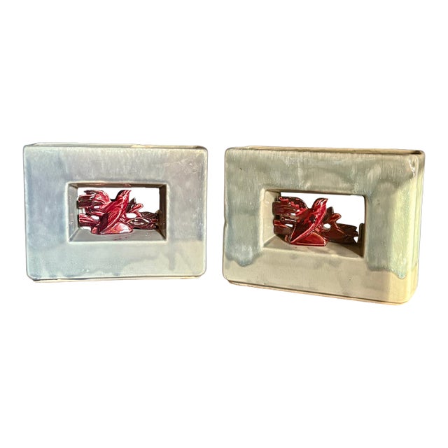 Pair of McCoy "Arcature" Bird Vases, 1951 For Sale
