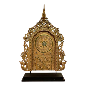 Antique Mid 19th Century Burmese Wood Carving on Stand