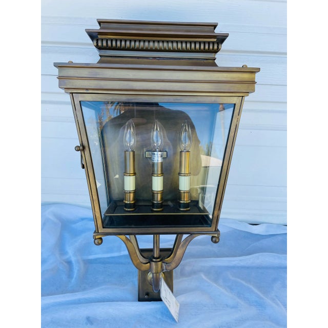 Early 21st Century The Foundry Showroom Brass Porch Lantern For Sale - Image 5 of 12