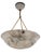Early 20th Century Hand Carved French White+ Grey Alabaster W/Carved Detail, Alabaster Canopy +Cord For Sale - Image 9 of 16