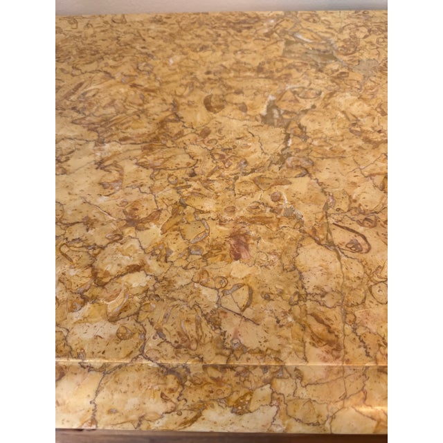 Wood Gorgeous Marble French XV Grand Sideboard Buffet For Sale - Image 7 of 8