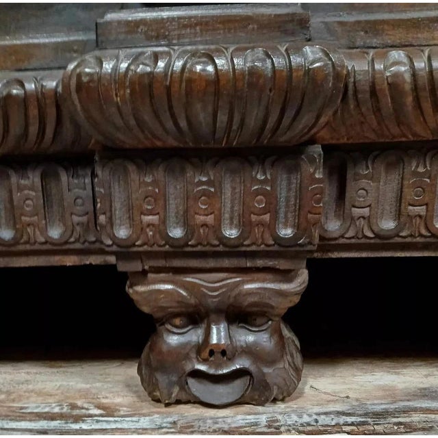 Brown Renaissance Walnut Bookcase, 1850s For Sale - Image 8 of 9