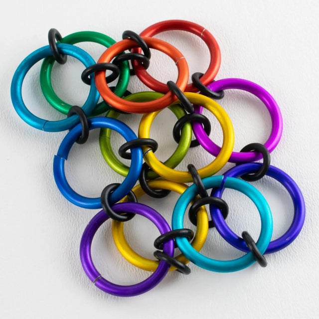 David Spada Modernist Rainbow Multicolor Aluminum Bangle Bracelet For Sale - Image 10 of 14