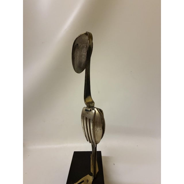 Title: 1970s Mid-Century Modern Victor Delfín Studio Flatware Bird Sculpture - 11.5" For Sale - Image 4 of 13