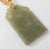 Early 20th Century Chinese Carved Green Nephrite Jade Pendant Necklace For Sale In New York - Image 6 of 8