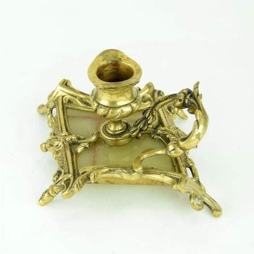 Late 19th Century Art Nouveau Candlestick Holder For Sale - Image 6 of 9