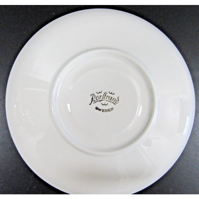 1950s 1950s Mid-Century Modern Rörstrand Sweden Pomona Picknick Two Cups and Saucers Design by Marianne Westman - 4pcs For Sale - Image 5 of 12