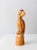 This is a vintage hand-carved wooden parrot figurine.