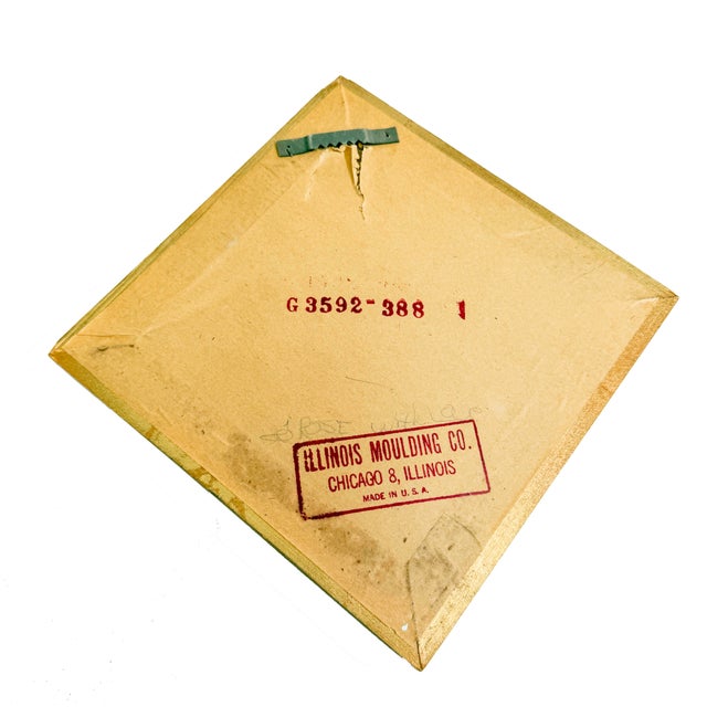 1960s Vintage Mid Century Illinois Moulding Co Greco Roman, Hollywood Regency Black & Gold Mirror Wall Plaques - Set of 2 For Sale - Image 4 of 4