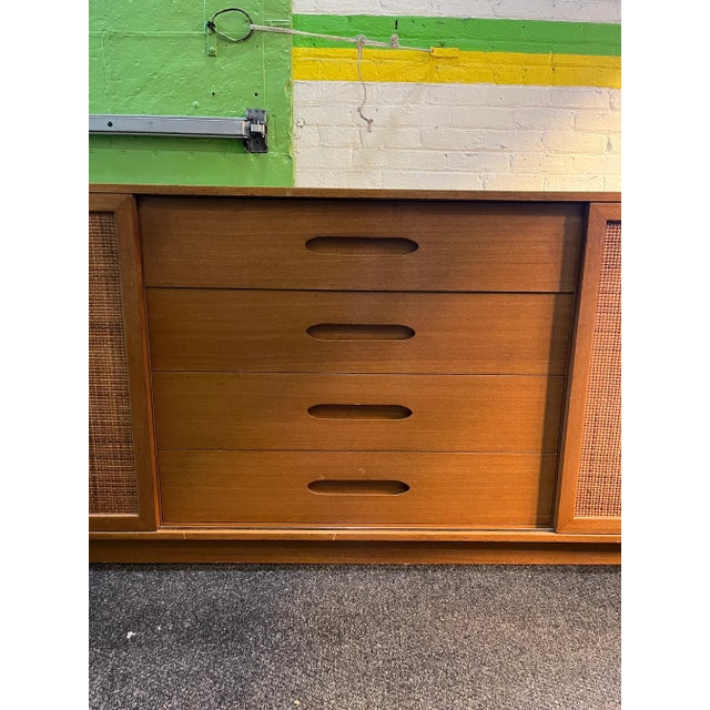 Brown Harvey Probber Mahogany and Cane Credenza, 1970s (Signed) For Sale - Image 8 of 12