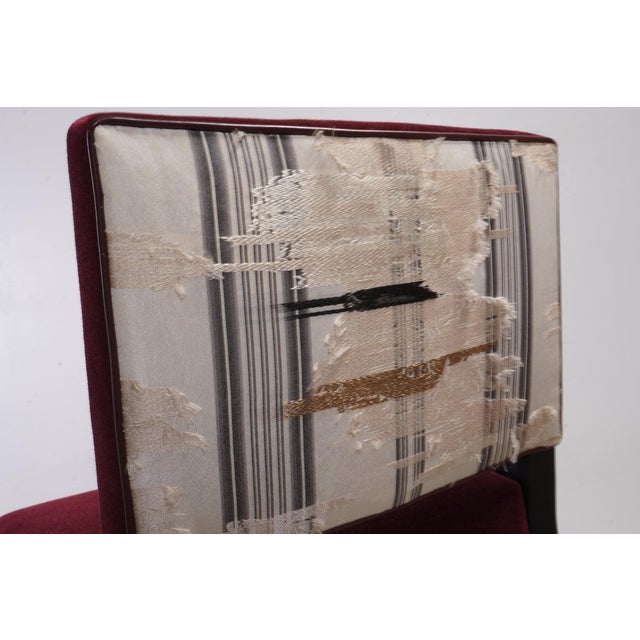 Attributed to Holly Hunt Studio Luna Mohair Dining Side Chairs, Set of 10 For Sale - Image 9 of 11