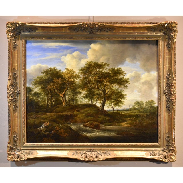 Barend Cornelis Koekkoek, Wooded Landscape, 1840, Oil on Canvas, Framed For Sale - Image 13 of 13