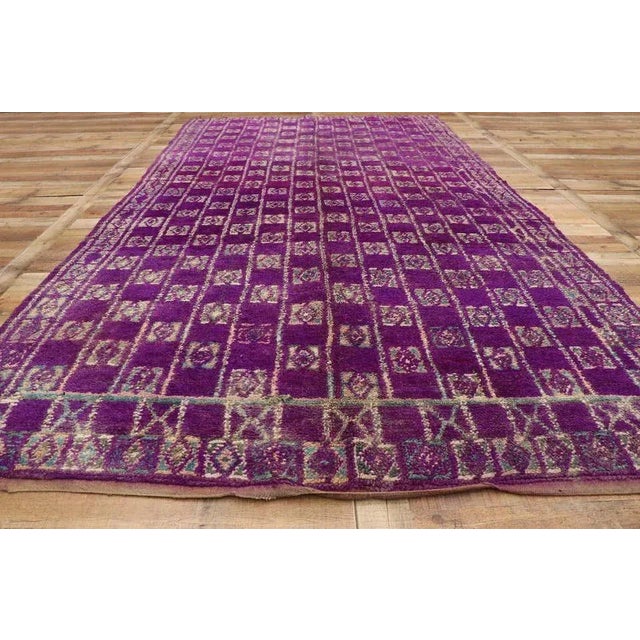 Textile Vintage Purple Talsint Moroccan Rug - 06'05 X 12'00 For Sale - Image 7 of 8