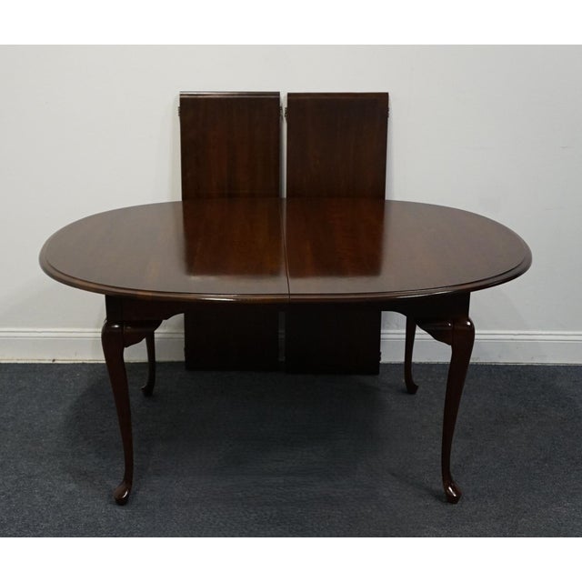 Cresent Furniture Solid Cherry Traditional Style 90" Oval Dining Table For Sale - Image 9 of 11