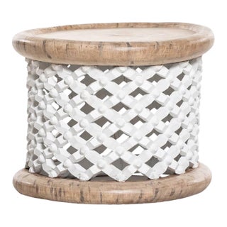 African Handmade Coffee Table . Bamileke Bedside Stool Décor . Contemporary House Furniture Coffee Table Decor For Sale