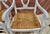 French Provincial Vintage Pottery Barn White French Provincial Dining Chairs With Rush Seats Made in Italy - Set of 6 For Sale - Image 3 of 4