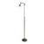 Vintage Industrial Brass Opal Disk Shade Floor Lamp For Sale