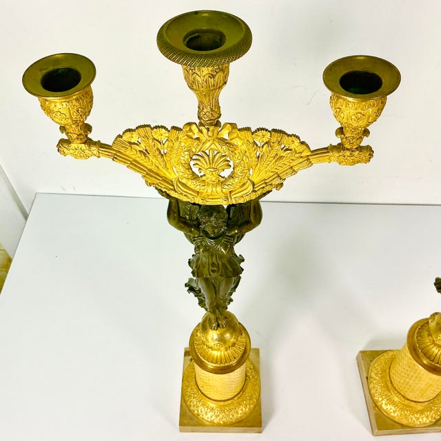 Early 19th C. Antique French Empire Pierre-Philippe Thomire Winged Nike Victory Candelabras - A Pair, Attributed For Sale - Image 18 of 18