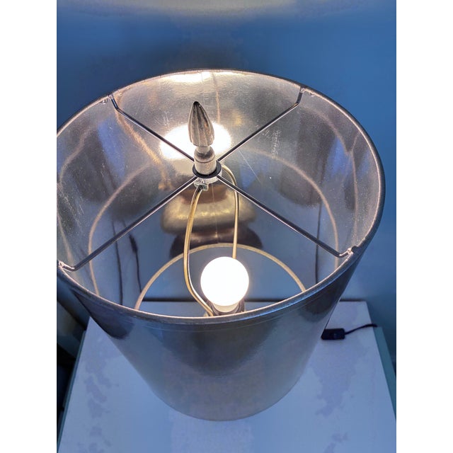 Abstract Vintage McKenzie Childs Handmade Mercury Balls With Bone Base Table Lamp For Sale - Image 3 of 11