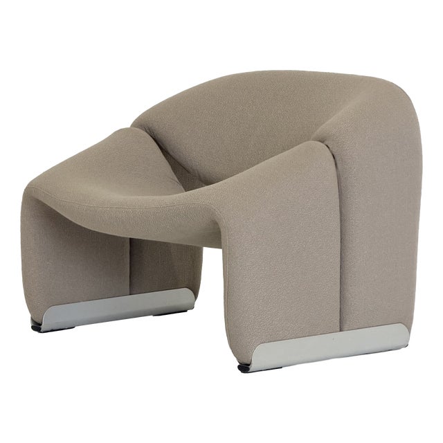 Groovy F598 M-Chair in Beige Bouclé by Pierre Paulin for Artifort, 1970s For Sale
