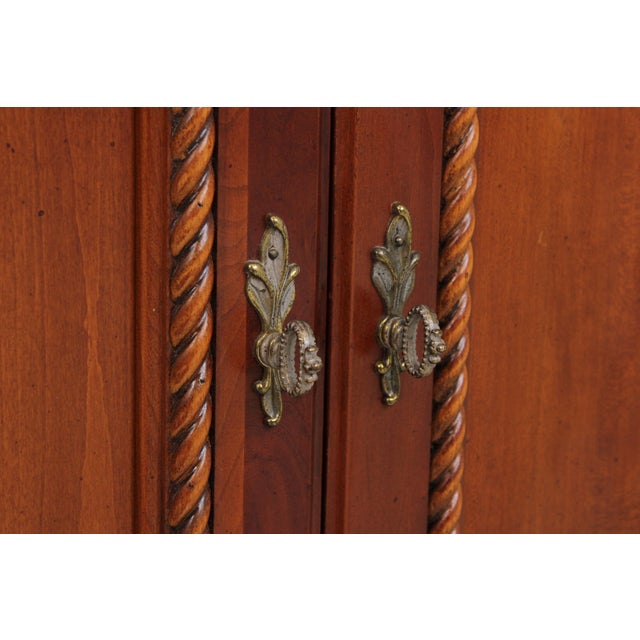 Pair of Lexington Irish Country Cherry Tall Bookcases For Sale - Image 11 of 18