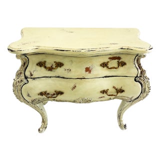 Vintage Pulaski French Provincial Nightstand in Hand-Painted Light Sage Green For Sale