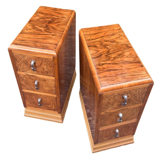 Art Deco Bedside Cabinets, 1930s, Set of 2 For Sale - Image 4 of 12