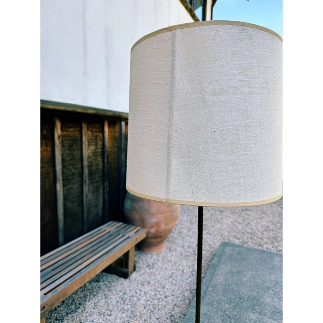 1950s Mid-Century Modern Brass Floor Lamp For Sale In San Francisco - Image 6 of 12