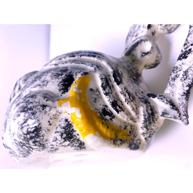 1960s Antique White Ceramic Rooster Teapot, Made in 1963 For Sale - Image 5 of 9