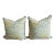 Pair of 2 Custom Euro Down Pillows, Covered in Lewis & Wood “Wykeham” Linen Fabric For Sale