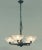 Offering an especially well-designed French Art Deco chandelier, the spare geometric design so appropriate to its period....