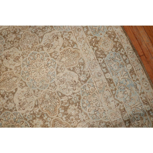 Tan 1940s Persian Room Size Rug For Sale - Image 8 of 18