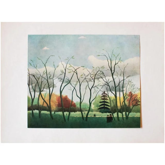 Printmaking Materials 1940s After Henri Rousseau, Original "Bois De Vincennes" Swiss Lithograph For Sale - Image 7 of 8