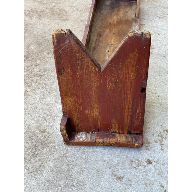 Antique Early American Americana Primitive Plank Wood Farm Bench, 19th Century For Sale - Image 11 of 18