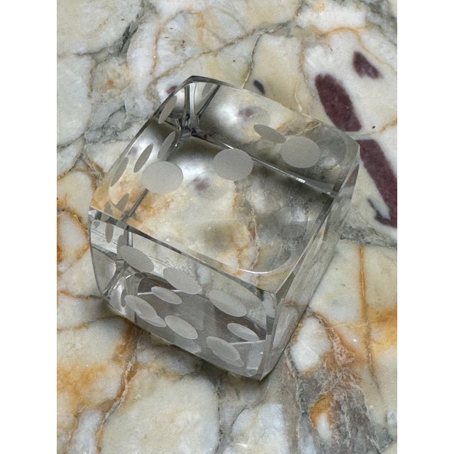 Abstract Crystal Dice by Oleg Cassini Paperweight For Sale - Image 3 of 4