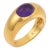1980s Tiffany & Co. 1.65 Carat Amethyst 18k Yellow Gold Bezel Ring, Size 5.25 For Sale