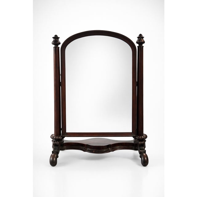 Mahogany Cheval Mirror, 1890s For Sale - Image 5 of 5