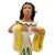 Mid 20th Century Hawaiian Hula Girl Lei Ceramic Figurine W/ Bongo For Sale In Los Angeles - Image 6 of 6