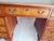 Antique Twin Pedestal Desk in Yew Wood with Leather Top, 1980s For Sale - Image 16 of 18