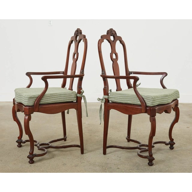 Early 20th Century Set of Ten English Chippendale Style Mahogany Dining Chairs For Sale - Image 5 of 13