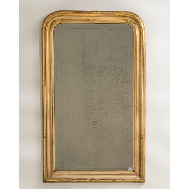 19th Century 19th Century France Gold Wood Mirror For Sale - Image 5 of 10