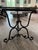 Vintage French Style Wrought Iron Accent Table With Round Glass Top For Sale - Image 9 of 10