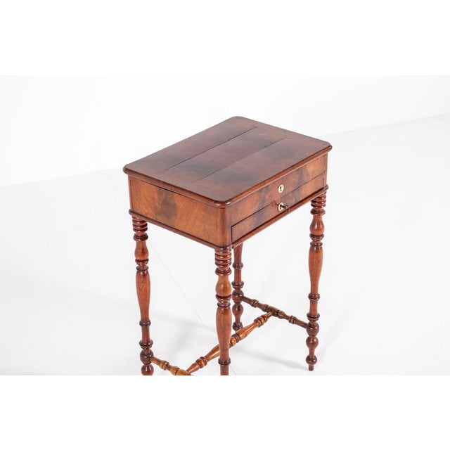 Antique Dutch Sewing Table in Mahogany, 1880s For Sale - Image 10 of 12