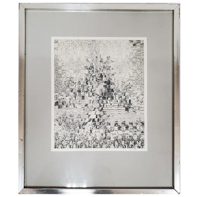 Jiri Kolar, Original Guggenheim Museum Exhibited Jiri Kolar Collage Tower of Babel, c.1960's-1970's For Sale - Image 10 of 17