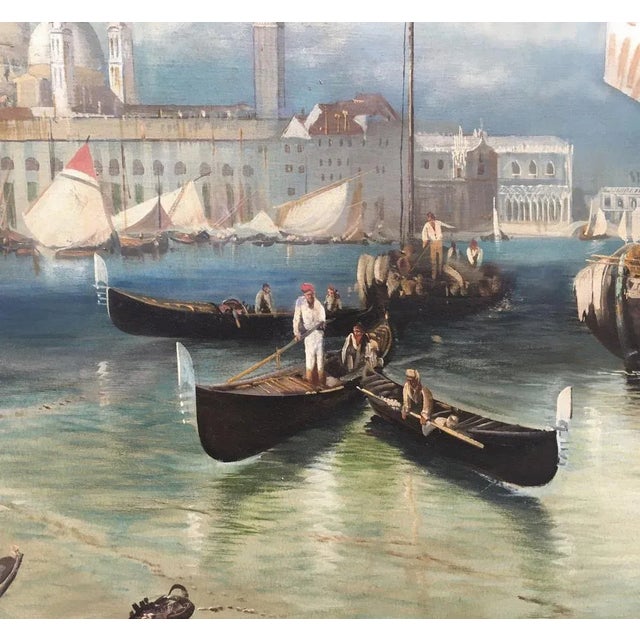 After Canaletto, Venetian Landscape, 2004, Oil on Canvas For Sale - Image 6 of 11
