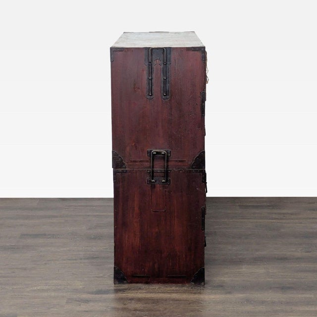 2000 - 2009 Japanese Nihonmatsu/Tansu Chest – Wooden Dresser With Iron Hardware For Sale - Image 5 of 17