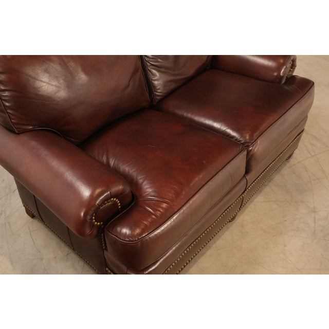 Hancock & Moore Hancock & Moore Traditional Leather Loveseat For Sale - Image 4 of 18
