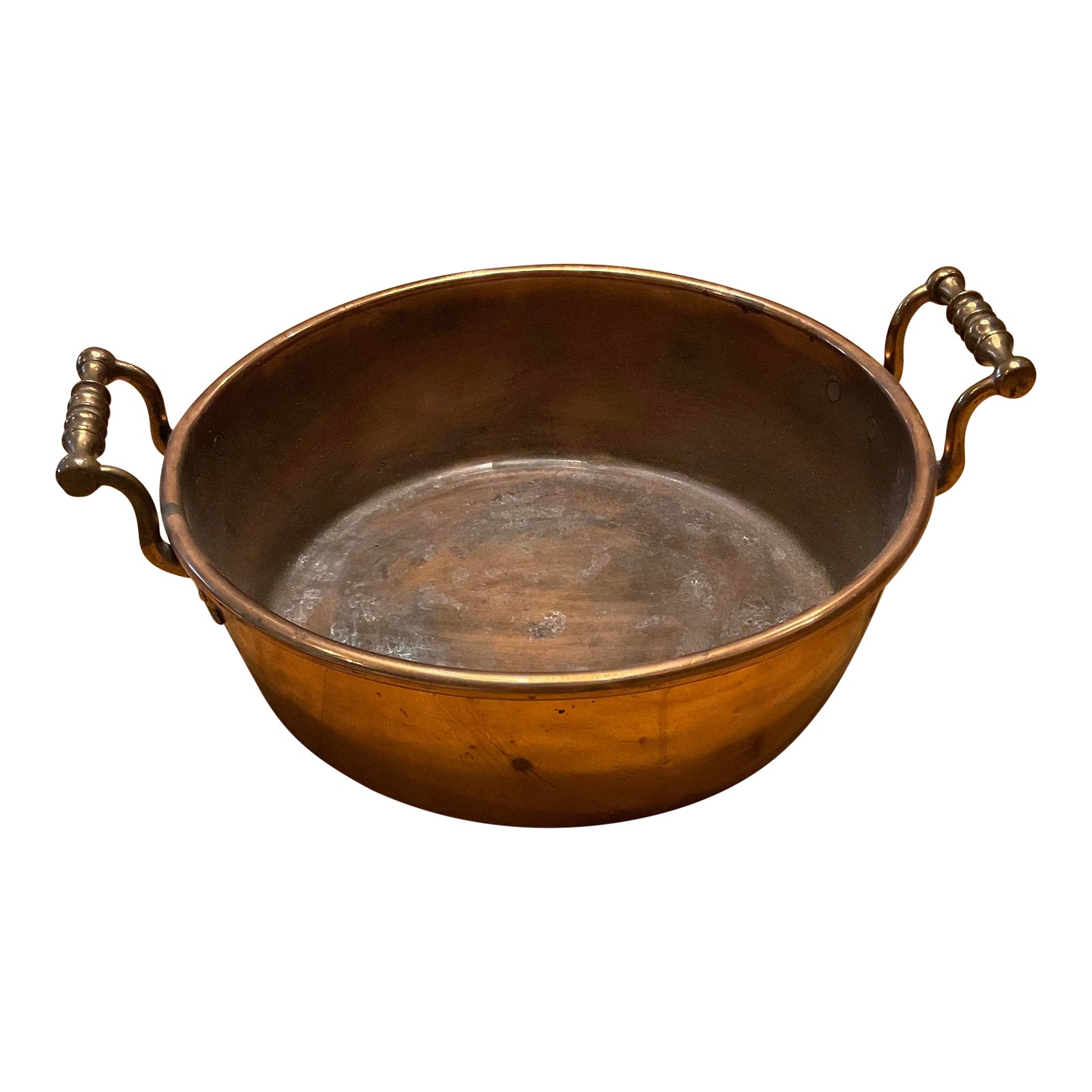 1800’s Vintage Copper Pot With Handles and Rolled Edge Chairish
