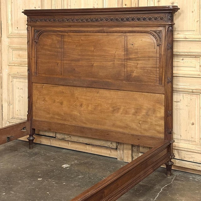 19th Century French Louis XVI Walnut Bed For Sale - Image 15 of 18